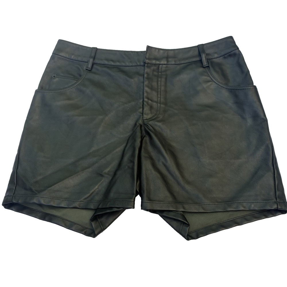 THEYSKENS' THEORY $295 Black PORTY Faux Leather Shorts Size 2‎ Festival Concert